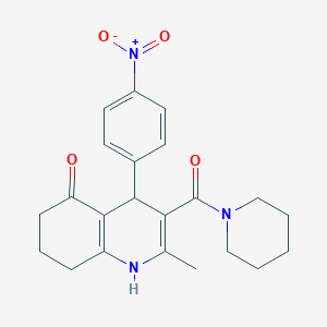 2-methyl-4-(4-nitrophenyl)-3-(1-piperidinylcarbonyl)-4,6,7,8-tetrahydro-5(1H)-quinolinone