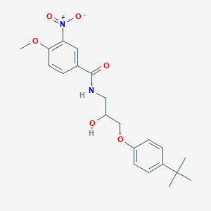 N-[3-(4-tert-butylphenoxy)-2-hydroxypropyl]-4-methoxy-3-nitrobenzamide