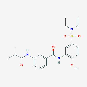 N-{5-[(diethylamino)sulfonyl]-2-methoxyphenyl}-3-(isobutyrylamino)benzamide