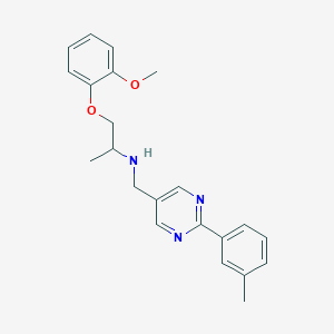 1-(2-methoxyphenoxy)-N-{[2-(3-methylphenyl)pyrimidin-5-yl]methyl}propan-2-amine