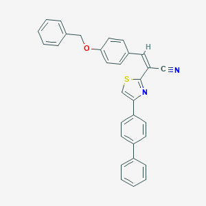 molecular formula C31H22N2OS B405631 3-[4-(Benzyloxy)phenyl]-2-(4-[1,1'-biphenyl]-4-yl-1,3-thiazol-2-yl)acrylonitrile CAS No. 330180-16-0