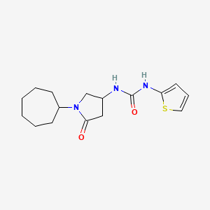 molecular formula C16H23N3O2S B4056315 N-(1-cycloheptyl-5-oxo-3-pyrrolidinyl)-N'-2-thienylurea 