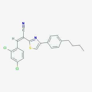 molecular formula C22H18Cl2N2S B405634 2-[4-(4-Butylphenyl)-1,3-thiazol-2-yl]-3-(2,4-dichlorophenyl)acrylonitrile 