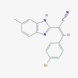 molecular formula C17H12BrN3 B405635 3-(4-bromophenyl)-2-(6-methyl-1H-benzimidazol-2-yl)acrylonitrile 