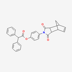 4-(3,5-dioxo-4-azatricyclo[5.2.1.0~2,6~]dec-8-en-4-yl)phenyl diphenylacetate