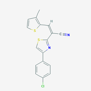 2-[4-(4-Chlorophenyl)-1,3-thiazol-2-yl]-3-(3-methyl-2-thienyl)acrylonitrile