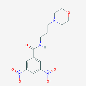 molecular formula C14H18N4O6 B405637 3,5-bisnitro-N-[3-(4-morpholinyl)propyl]benzamide 