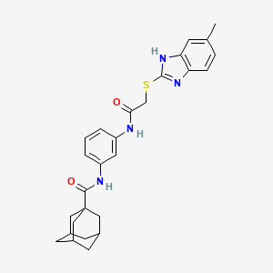 N~1~-[3-({2-[(5-METHYL-1H-1,3-BENZIMIDAZOL-2-YL)SULFANYL]ACETYL}AMINO)PHENYL]-1-ADAMANTANECARBOXAMIDE