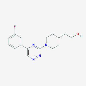 2-{1-[5-(3-fluorophenyl)-1,2,4-triazin-3-yl]-4-piperidinyl}ethanol