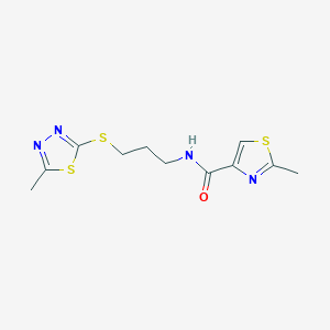 2-methyl-N-{3-[(5-methyl-1,3,4-thiadiazol-2-yl)thio]propyl}-1,3-thiazole-4-carboxamide