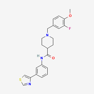 1-(3-fluoro-4-methoxybenzyl)-N-[3-(1,3-thiazol-4-yl)phenyl]-4-piperidinecarboxamide