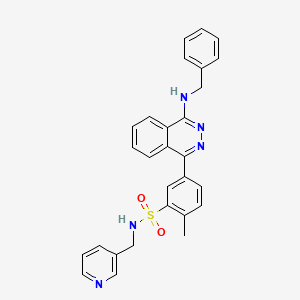 molecular formula C28H25N5O2S B4056424 5-[4-(benzylamino)-1-phthalazinyl]-2-methyl-N-(3-pyridinylmethyl)benzenesulfonamide 