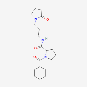 1-(cyclohexylcarbonyl)-N-[3-(2-oxopyrrolidin-1-yl)propyl]pyrrolidine-2-carboxamide