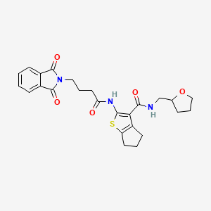 2-{[4-(1,3-dioxo-1,3-dihydro-2H-isoindol-2-yl)butanoyl]amino}-N-(tetrahydro-2-furanylmethyl)-5,6-dihydro-4H-cyclopenta[b]thiophene-3-carboxamide