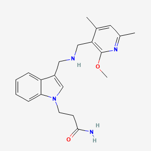 3-[3-({[(2-methoxy-4,6-dimethylpyridin-3-yl)methyl]amino}methyl)-1H-indol-1-yl]propanamide