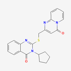 3-cyclopentyl-2-{[(4-oxo-4H-pyrido[1,2-a]pyrimidin-2-yl)methyl]thio}-4(3H)-quinazolinone