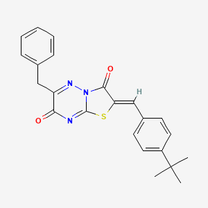 6-benzyl-2-(4-tert-butylbenzylidene)-7H-[1,3]thiazolo[3,2-b][1,2,4]triazine-3,7(2H)-dione