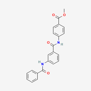 molecular formula C22H18N2O4 B4056485 methyl 4-{[3-(benzoylamino)benzoyl]amino}benzoate 