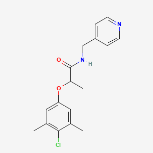 2-(4-chloro-3,5-dimethylphenoxy)-N-(4-pyridinylmethyl)propanamide