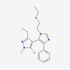 5-chloro-4-[1-(2-ethoxyethyl)-4-phenyl-1H-imidazol-5-yl]-3-ethyl-1-methyl-1H-pyrazole