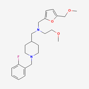 N-{[1-(2-fluorobenzyl)-4-piperidinyl]methyl}-2-methoxy-N-{[5-(methoxymethyl)-2-furyl]methyl}ethanamine