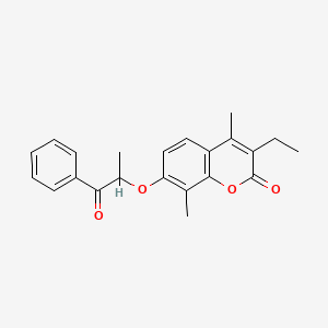 3-ethyl-4,8-dimethyl-7-(1-methyl-2-oxo-2-phenylethoxy)-2H-chromen-2-one