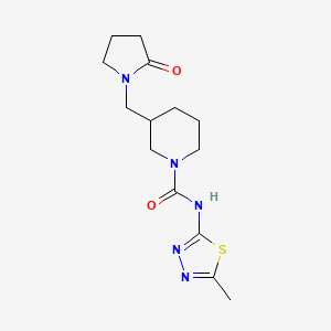 N-(5-methyl-1,3,4-thiadiazol-2-yl)-3-[(2-oxopyrrolidin-1-yl)methyl]piperidine-1-carboxamide