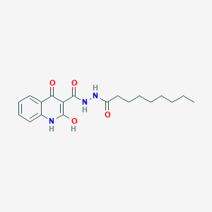 molecular formula C19H25N3O4 B405658 4-hydroxy-N'-nonanoyl-2-oxo-1,2-dihydroquinoline-3-carbohydrazide CAS No. 300391-48-4
