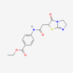 ethyl 4-{[(3-oxo-2,3,5,6-tetrahydroimidazo[2,1-b][1,3]thiazol-2-yl)acetyl]amino}benzoate