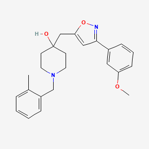 4-{[3-(3-methoxyphenyl)-5-isoxazolyl]methyl}-1-(2-methylbenzyl)-4-piperidinol