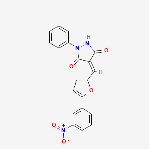 1-(3-methylphenyl)-4-{[5-(3-nitrophenyl)-2-furyl]methylene}-3,5-pyrazolidinedione