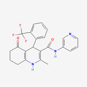 2-methyl-5-oxo-N-3-pyridinyl-4-[2-(trifluoromethyl)phenyl]-1,4,5,6,7,8-hexahydro-3-quinolinecarboxamide