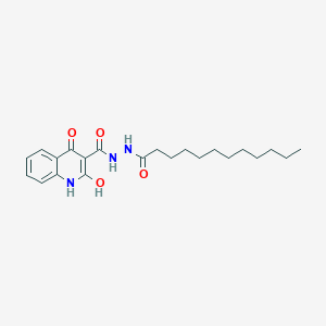 N'-dodecanoyl-4-hydroxy-2-oxo-1,2-dihydroquinoline-3-carbohydrazide