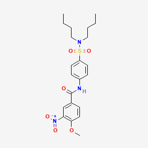 N-{4-[(dibutylamino)sulfonyl]phenyl}-4-methoxy-3-nitrobenzamide