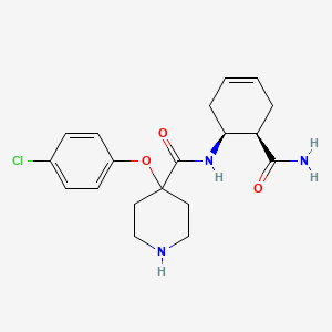 N-[(1S*,6R*)-6-(aminocarbonyl)cyclohex-3-en-1-yl]-4-(4-chlorophenoxy)piperidine-4-carboxamide