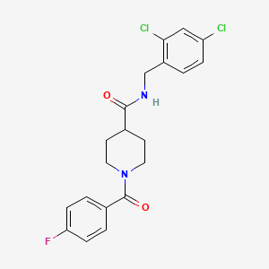 N-(2,4-dichlorobenzyl)-1-(4-fluorobenzoyl)-4-piperidinecarboxamide