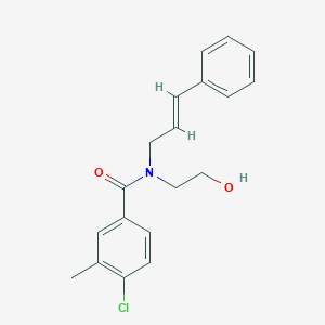 molecular formula C19H20ClNO2 B4056715 4-chloro-N-(2-hydroxyethyl)-3-methyl-N-[(2E)-3-phenylprop-2-en-1-yl]benzamide 