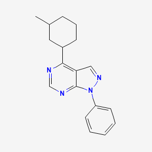 4-(3-methylcyclohexyl)-1-phenyl-1H-pyrazolo[3,4-d]pyrimidine