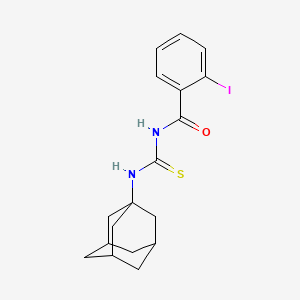 molecular formula C18H21IN2OS B4056728 N-[(1-金刚烷基氨基)碳硫酰]-2-碘苯甲酰胺 