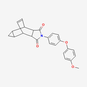 4-[4-(4-methoxyphenoxy)phenyl]-4-azatetracyclo[5.3.2.0~2,6~.0~8,10~]dodec-11-ene-3,5-dione