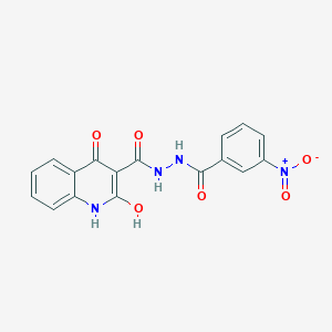 molecular formula C17H12N4O6 B405674 2-hydroxy-N'-(3-nitrobenzoyl)-4-oxo-1H-quinoline-3-carbohydrazide CAS No. 304870-09-5