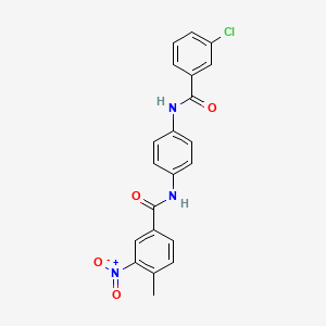 N-{4-[(3-chlorobenzoyl)amino]phenyl}-4-methyl-3-nitrobenzamide