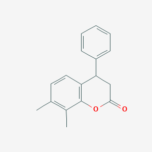 molecular formula C17H16O2 B405679 7,8-Dimethyl-4-phenyl-chroman-2-one CAS No. 331964-82-0