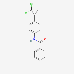 molecular formula C17H15Cl2NO B4056814 N-[4-(2,2-dichlorocyclopropyl)phenyl]-4-methylbenzamide 