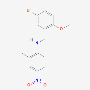 molecular formula C15H15BrN2O3 B405682 N-(5-bromo-2-methoxybenzyl)-2-methyl-4-nitroaniline 