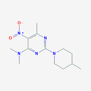 N,N,6-trimethyl-2-(4-methyl-1-piperidinyl)-5-nitro-4-pyrimidinamine