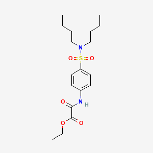 molecular formula C18H28N2O5S B4056857 ethyl ({4-[(dibutylamino)sulfonyl]phenyl}amino)(oxo)acetate 