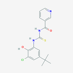 N-{[(5-tert-butyl-3-chloro-2-hydroxyphenyl)amino]carbonothioyl}nicotinamide