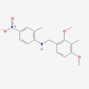 molecular formula C17H20N2O4 B405686 N-(2,4-dimethoxy-3-methylbenzyl)-2-methyl-4-nitroaniline 