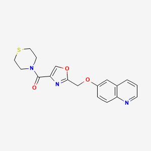 6-{[4-(4-thiomorpholinylcarbonyl)-1,3-oxazol-2-yl]methoxy}quinoline